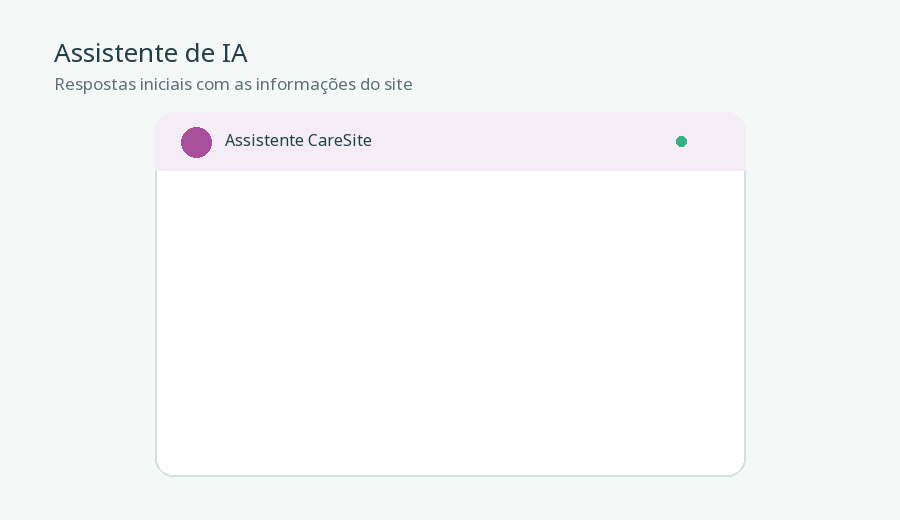 Animação mostrando o assistente de inteligência artificial respondendo uma dúvida de paciente